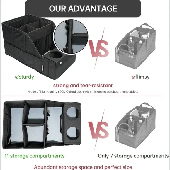 Black Car Seat Organizer - Picture 6 of 8